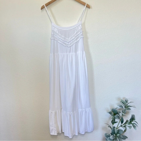 O'Neill Lexi Lace-Up-Back White Midi Dress - Picture 4 of 8